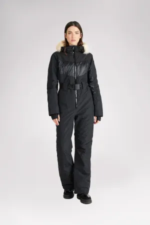 Pearl Women's Ski Jumpsuit w/ Faux Fur Trim