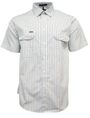 Pilbara Short Sleeve Check Double Pocket Shirt