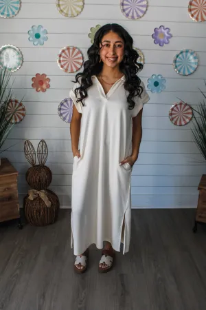 Places To Be Pocket Dress • Cream