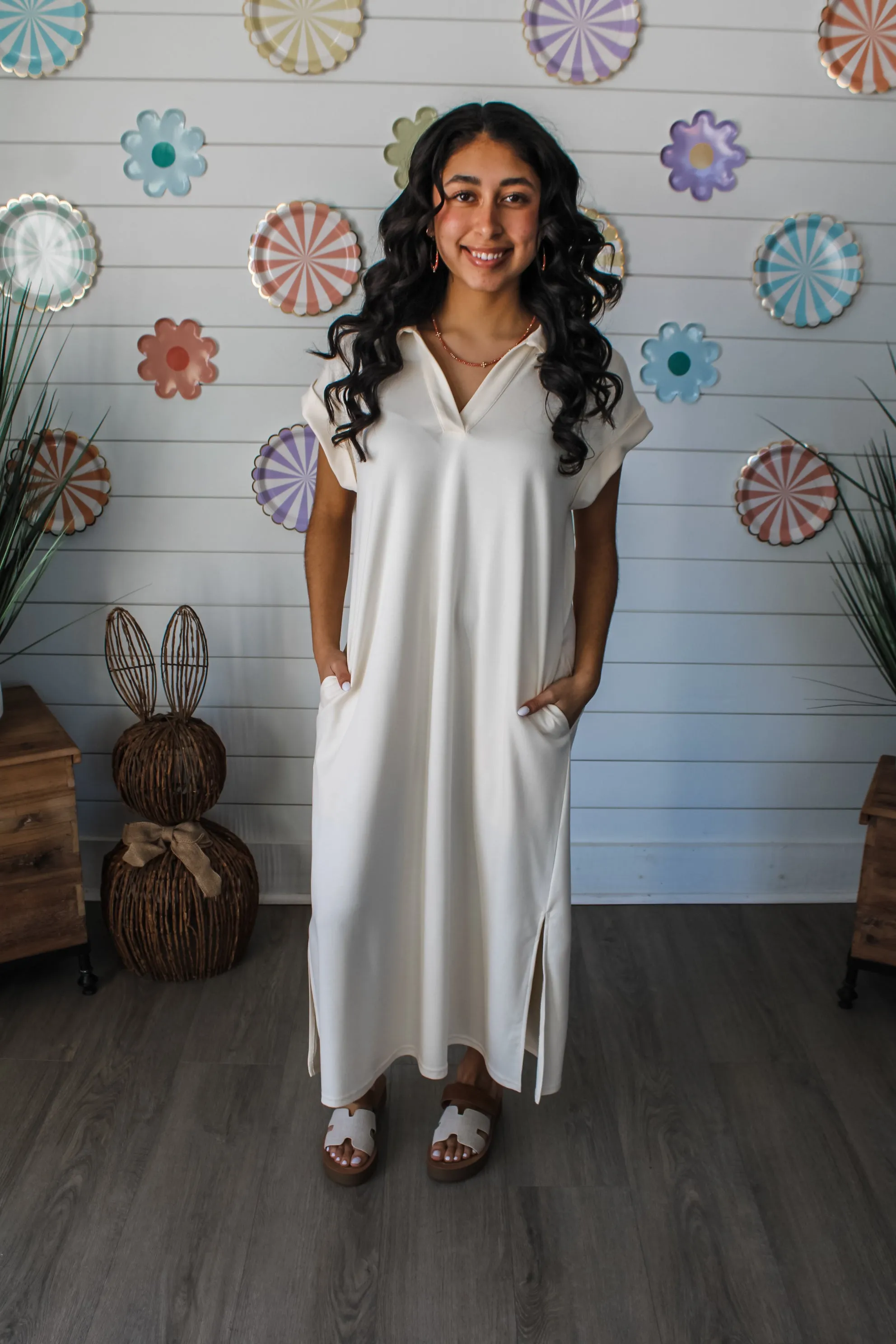Places To Be Pocket Dress • Cream