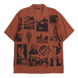 Pleasures Choices Camp Collar Button Down 'Orange'