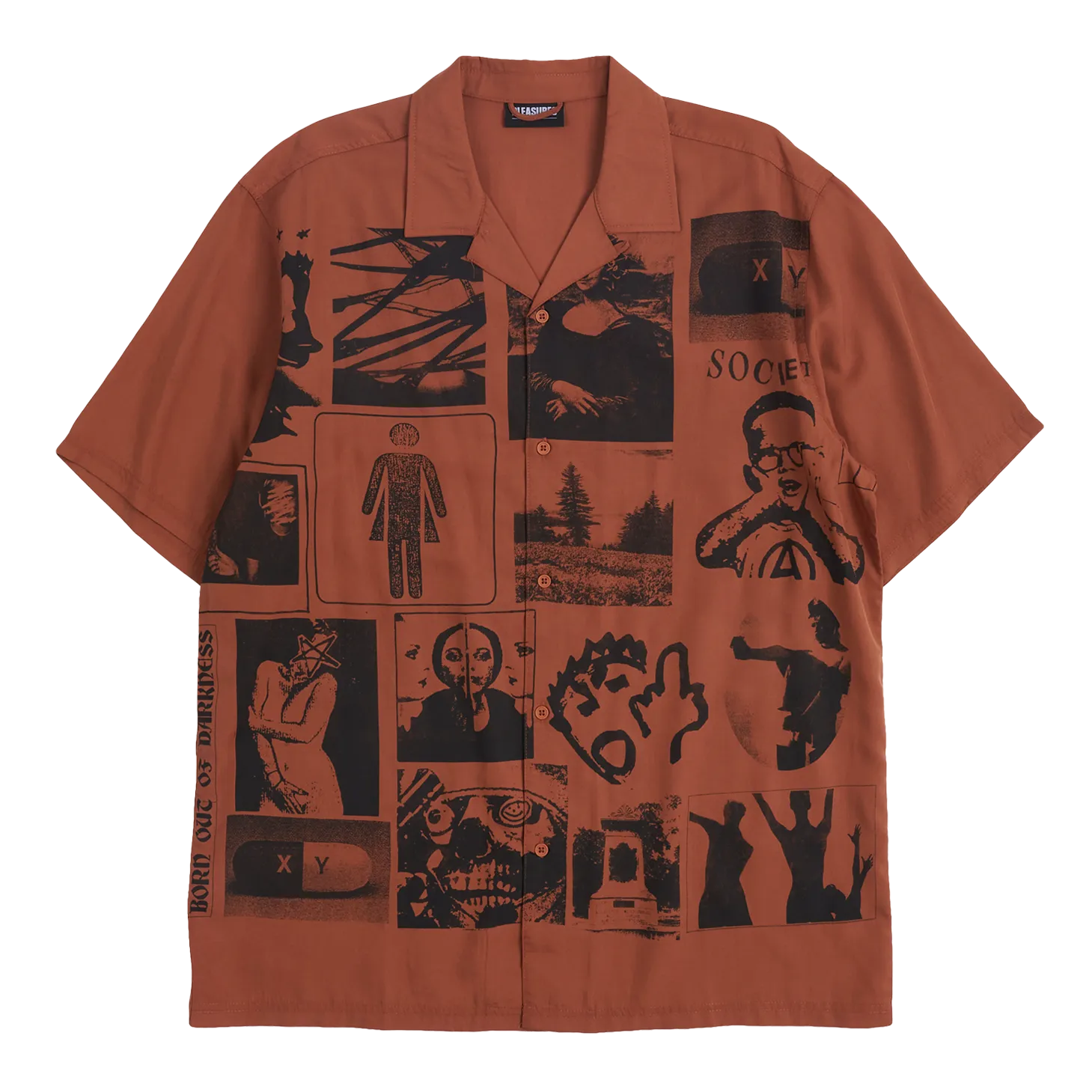 Pleasures Choices Camp Collar Button Down 'Orange'