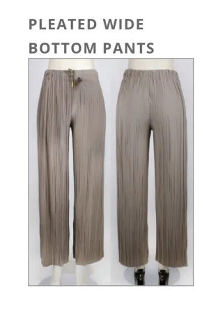 PLEATS WIDE BOTTOM PANTS