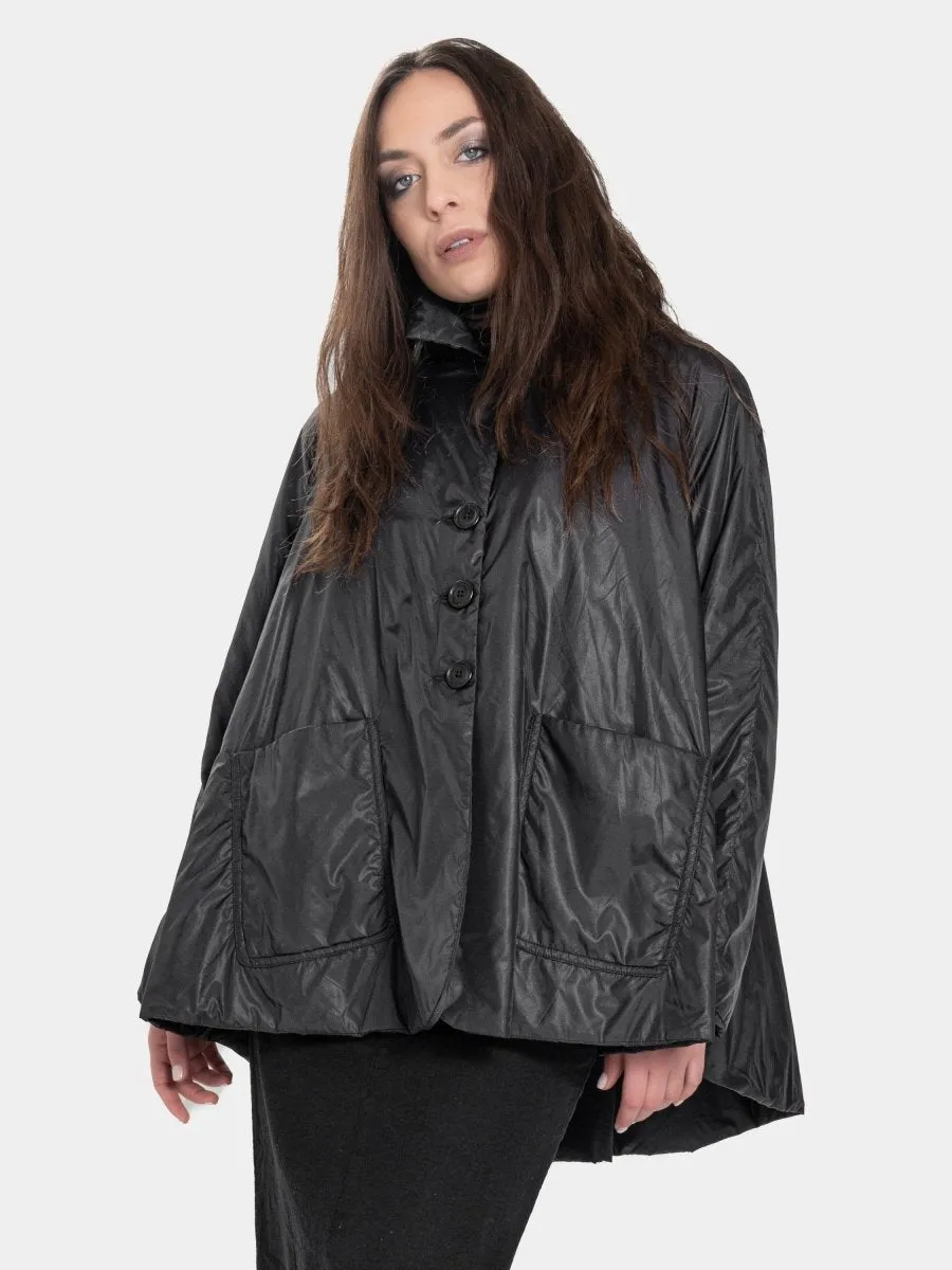 Raglan Sleeve Padded Swing Coat