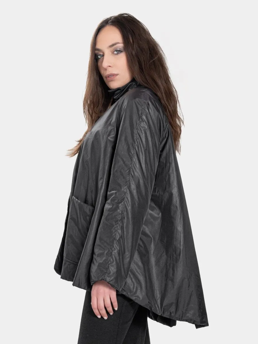 Raglan Sleeve Padded Swing Coat