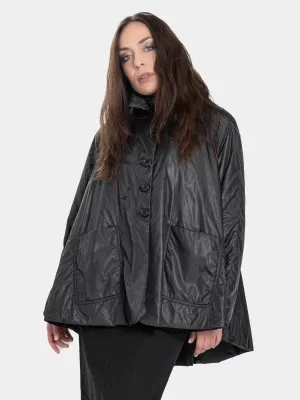 Raglan Sleeve Padded Swing Coat