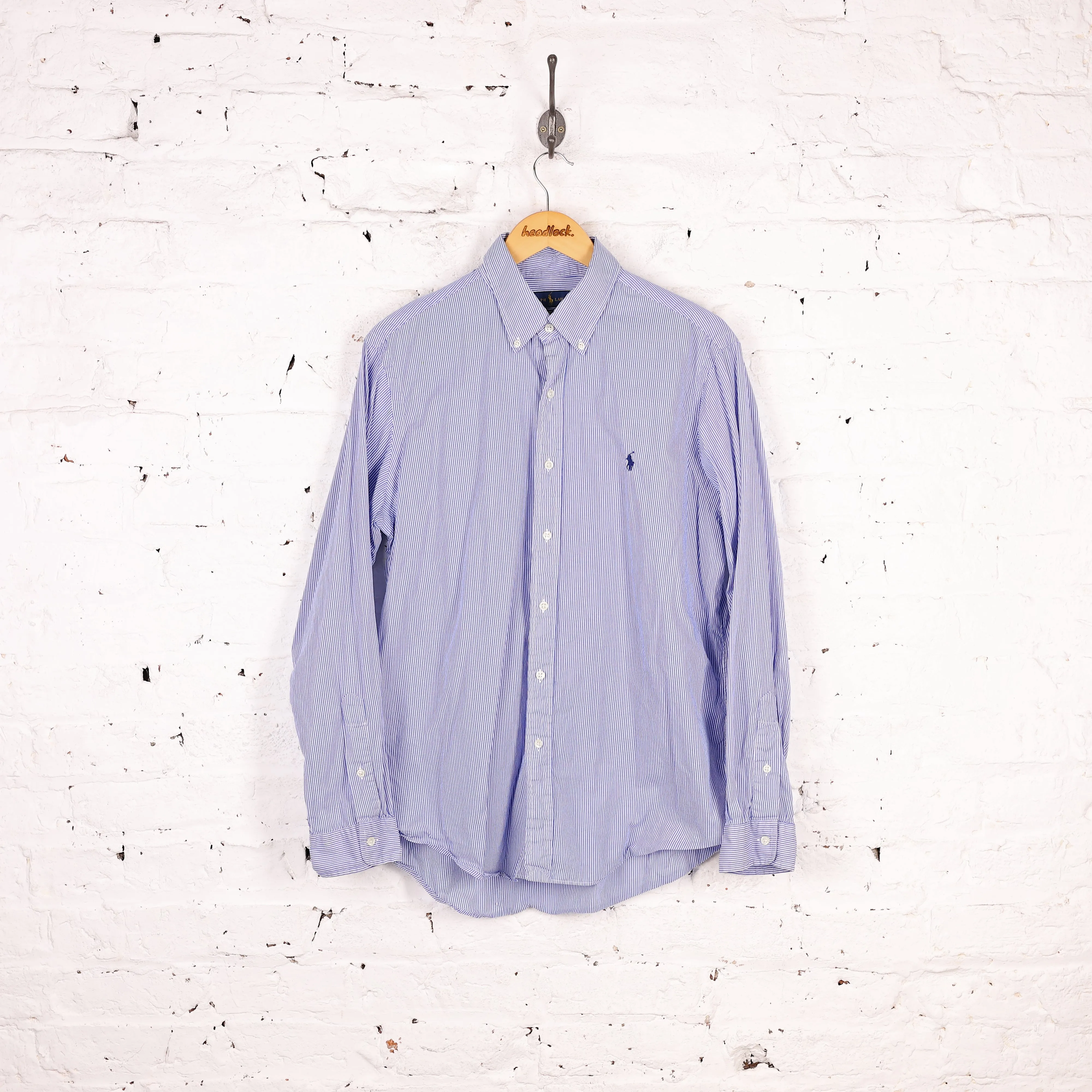 Ralph Lauren Striped Shirt - Blue - L
