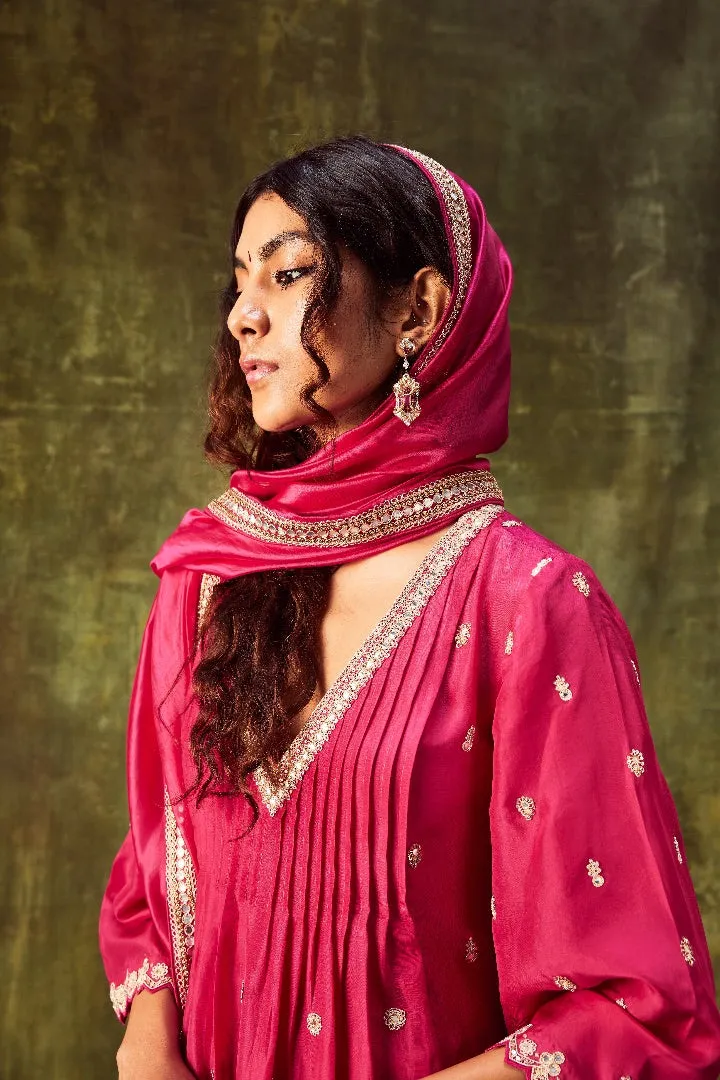 Rani Pink Anarkali Set