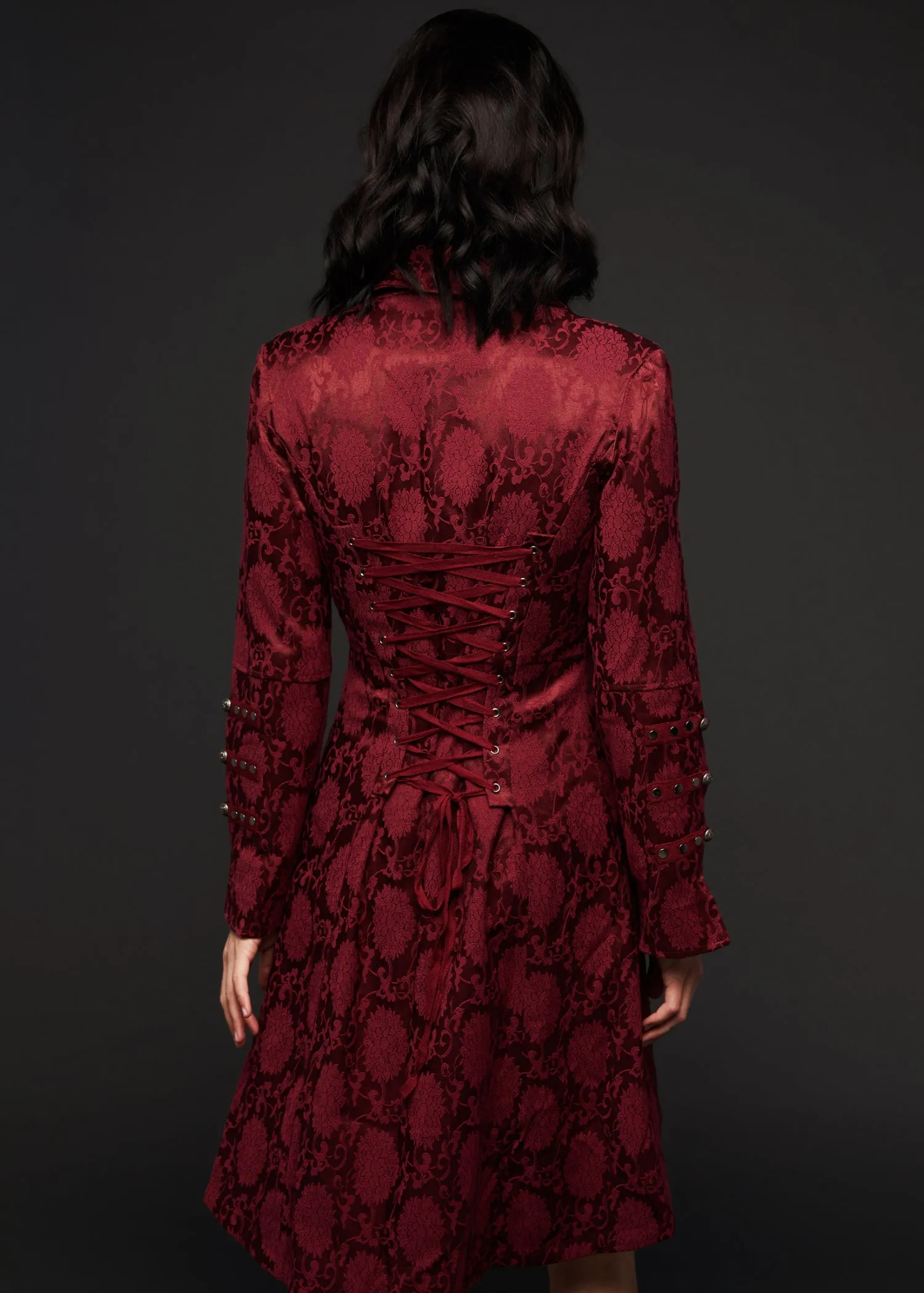Red Gothic Coat Victorian Steampunk Jacket