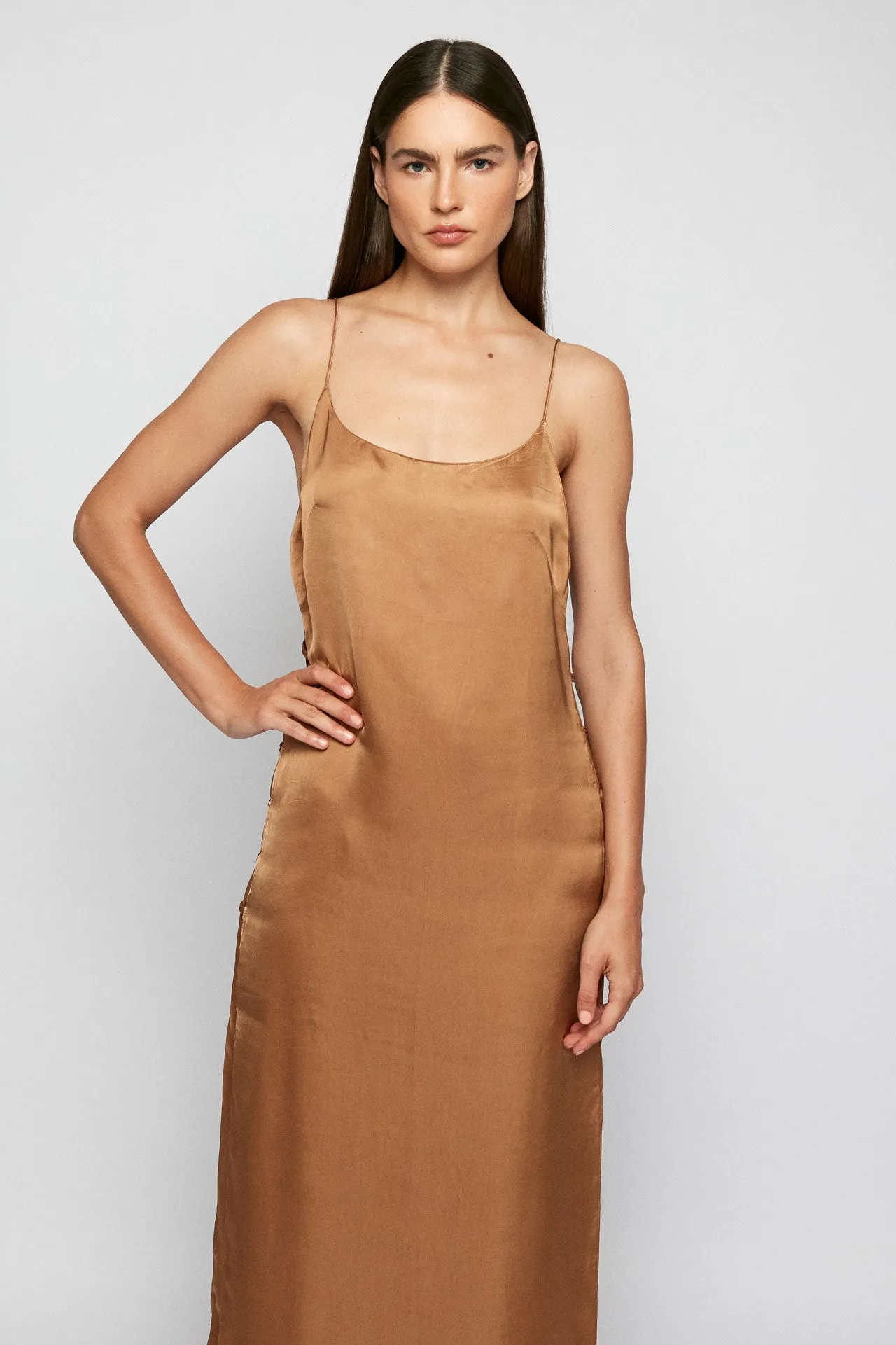 Relaxed Midi Slip | Flat Front Relaxed Pant