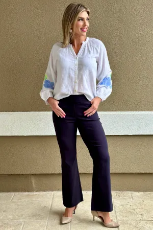 Renuar Miracle Pull On Boot Cut Pant in New Midnight