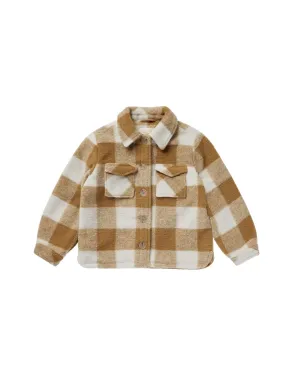 Rylee & Cru - Shearling Chore Coat - Aged Brass Checker