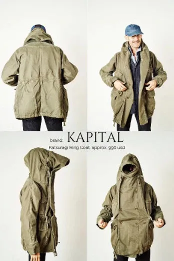 [S] Kapital Cotton Katsuragi Ring Coat Beige
