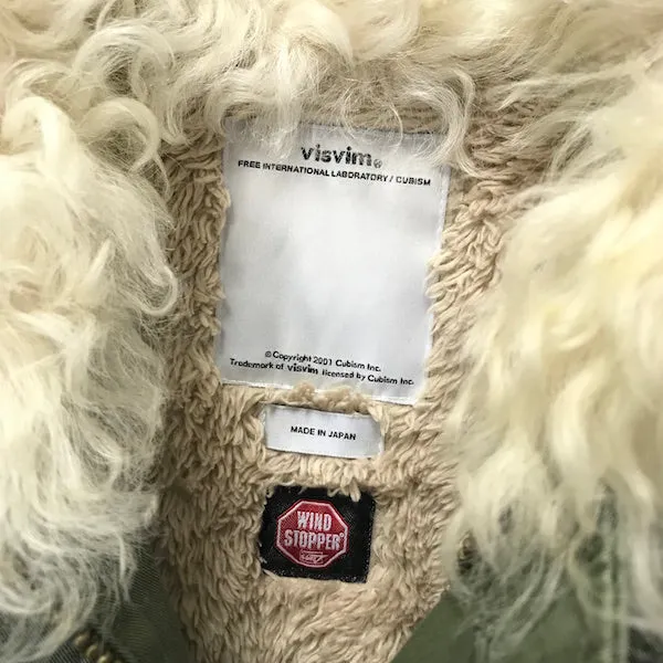 [S] Visvim 12AW Gore Windstopper Deckhand Jacket Shearling Olive