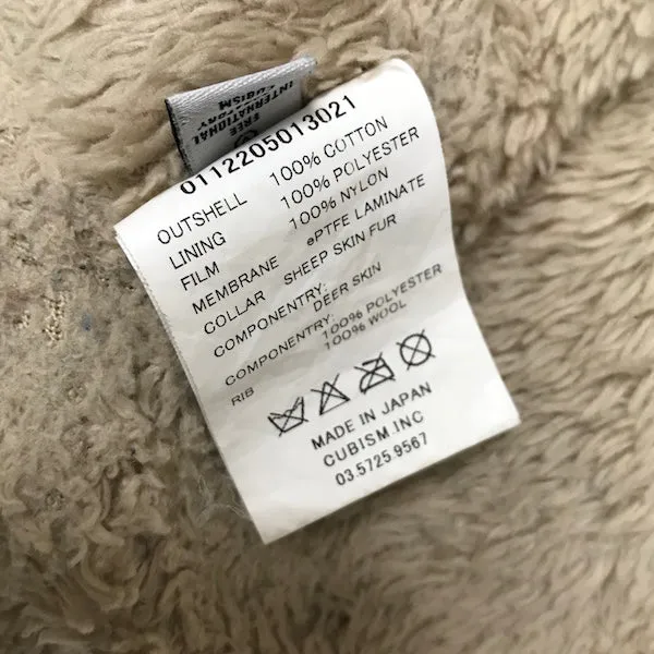 [S] Visvim 12AW Gore Windstopper Deckhand Jacket Shearling Olive