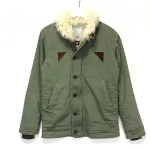 [S] Visvim 12AW Gore Windstopper Deckhand Jacket Shearling Olive