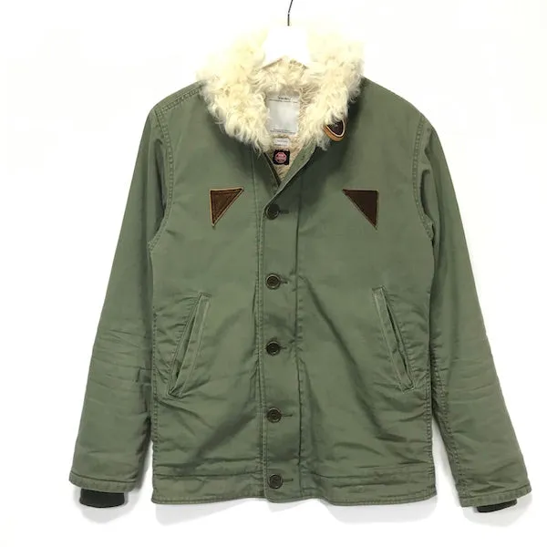 [S] Visvim 12AW Gore Windstopper Deckhand Jacket Shearling Olive