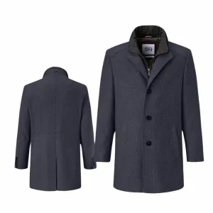 S4 "Newton L" Micro Check Wool Coat