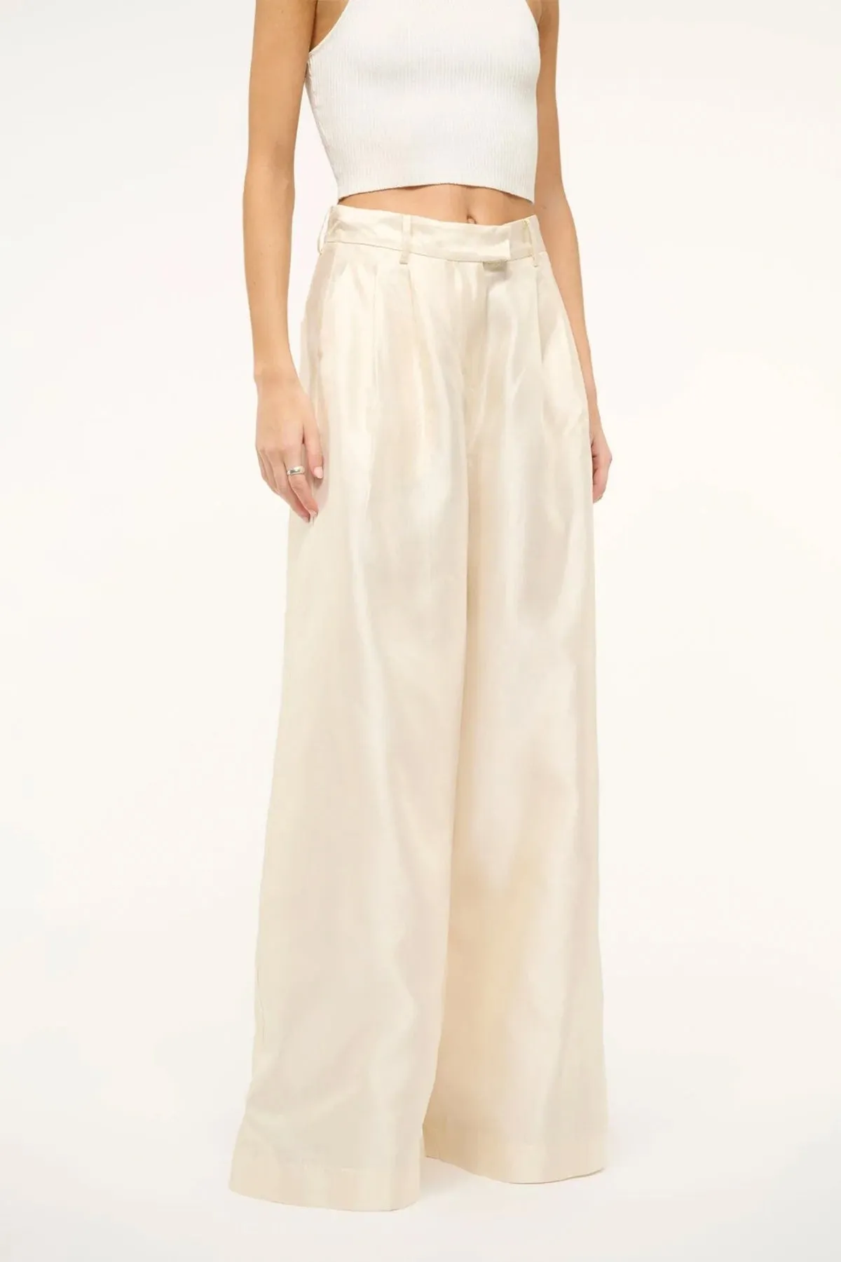 Sasha Wide-Leg Pant in Ivory