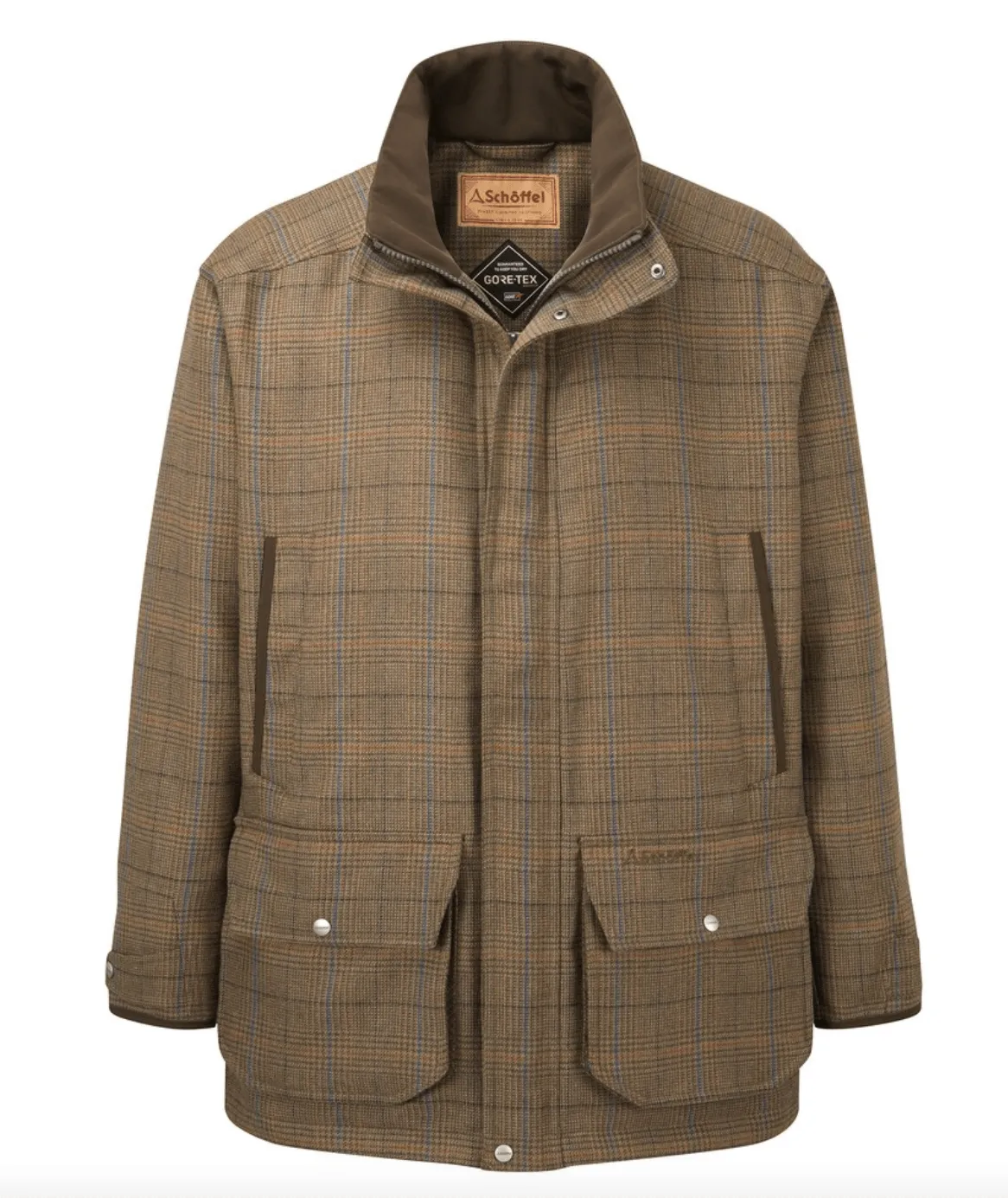 Schoffel Mens Ptarmigan tweed classic shooting coat - Loden