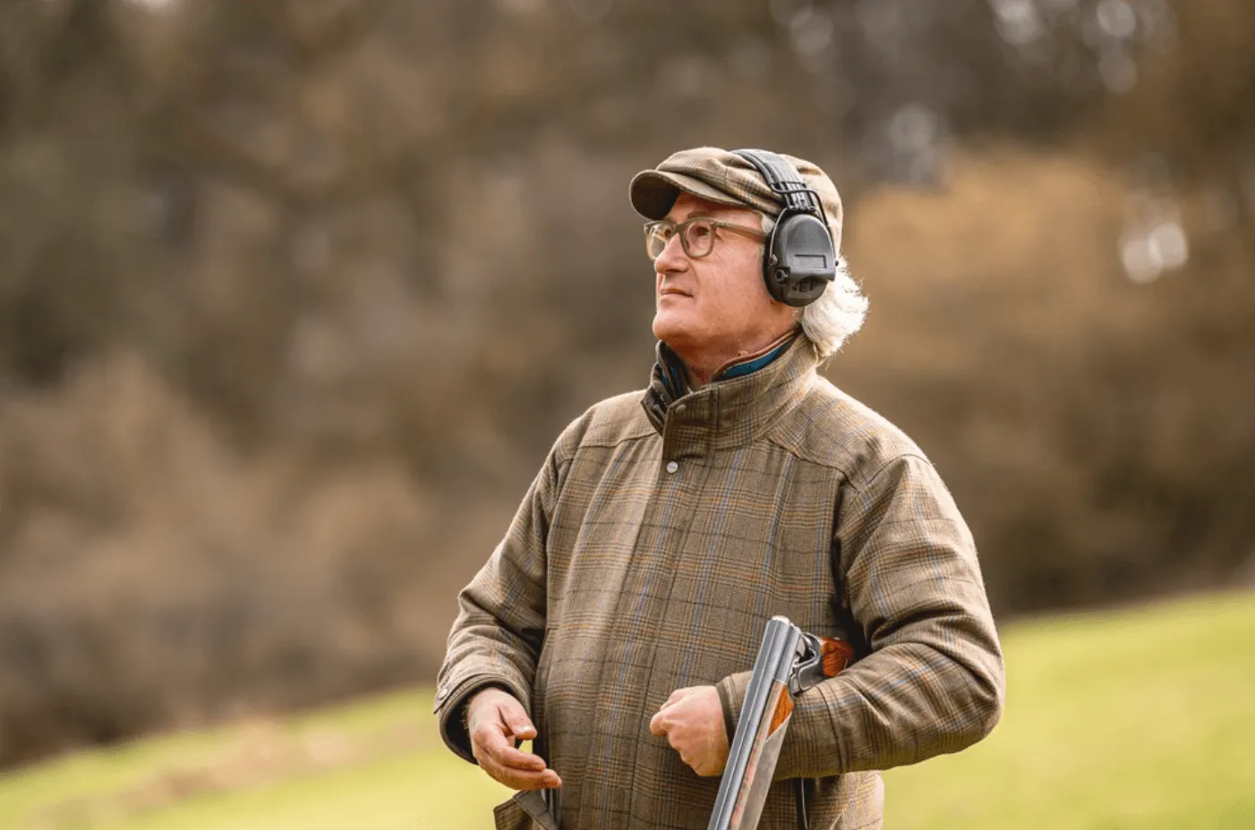 Schoffel Mens Ptarmigan tweed classic shooting coat - Loden