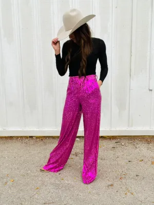 Sequin Wide Leg Pants