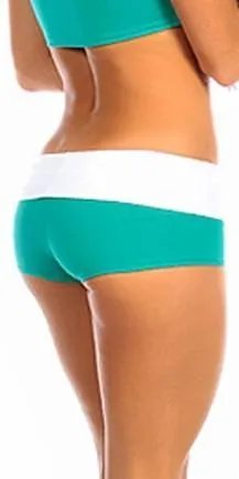 Sexy Balance Roll Down Top Athletic Yoga Hot Pants in Black