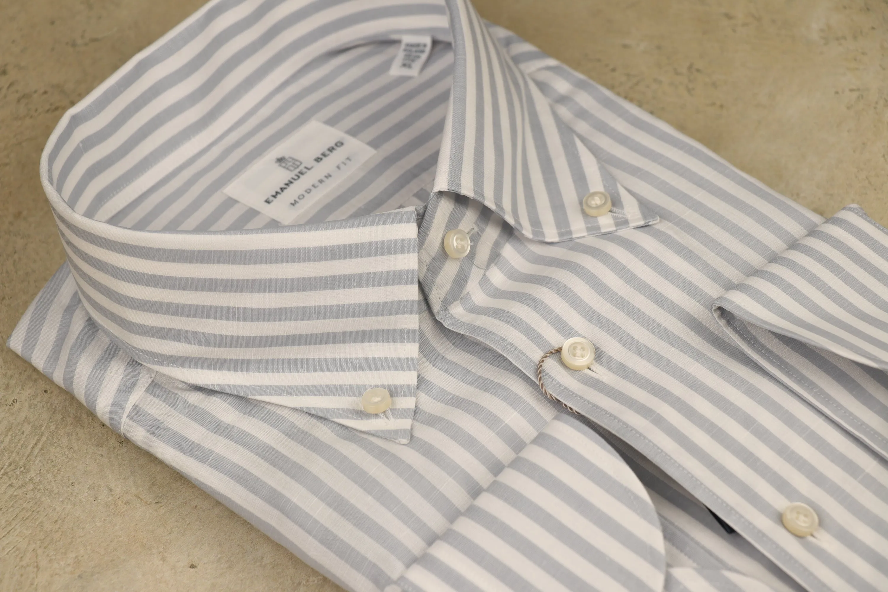 SF19747 Stripe Cotton-Linen Luxury Sport Shirt