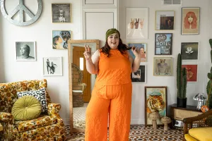 shanaya top in tangerine