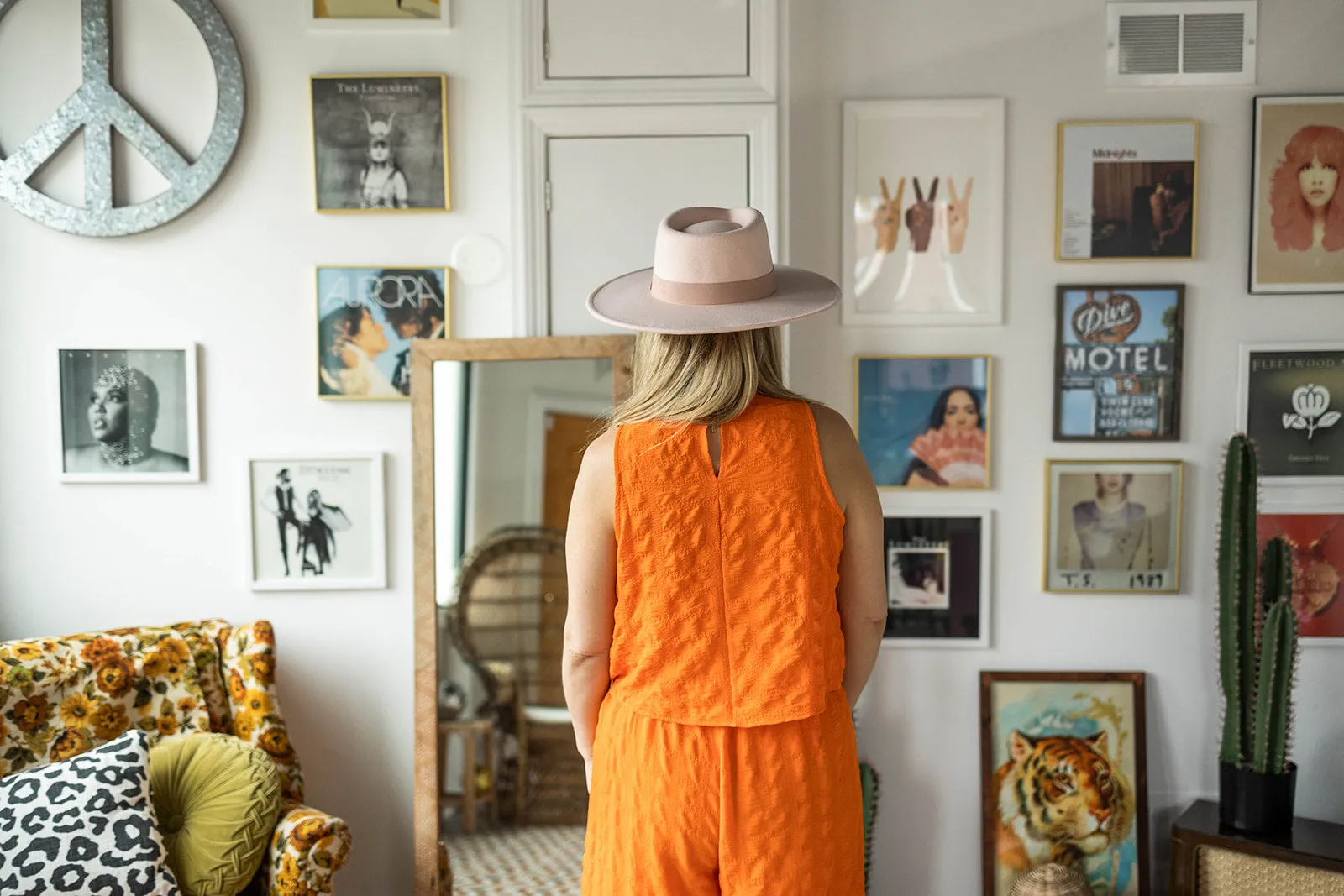 shanaya top in tangerine