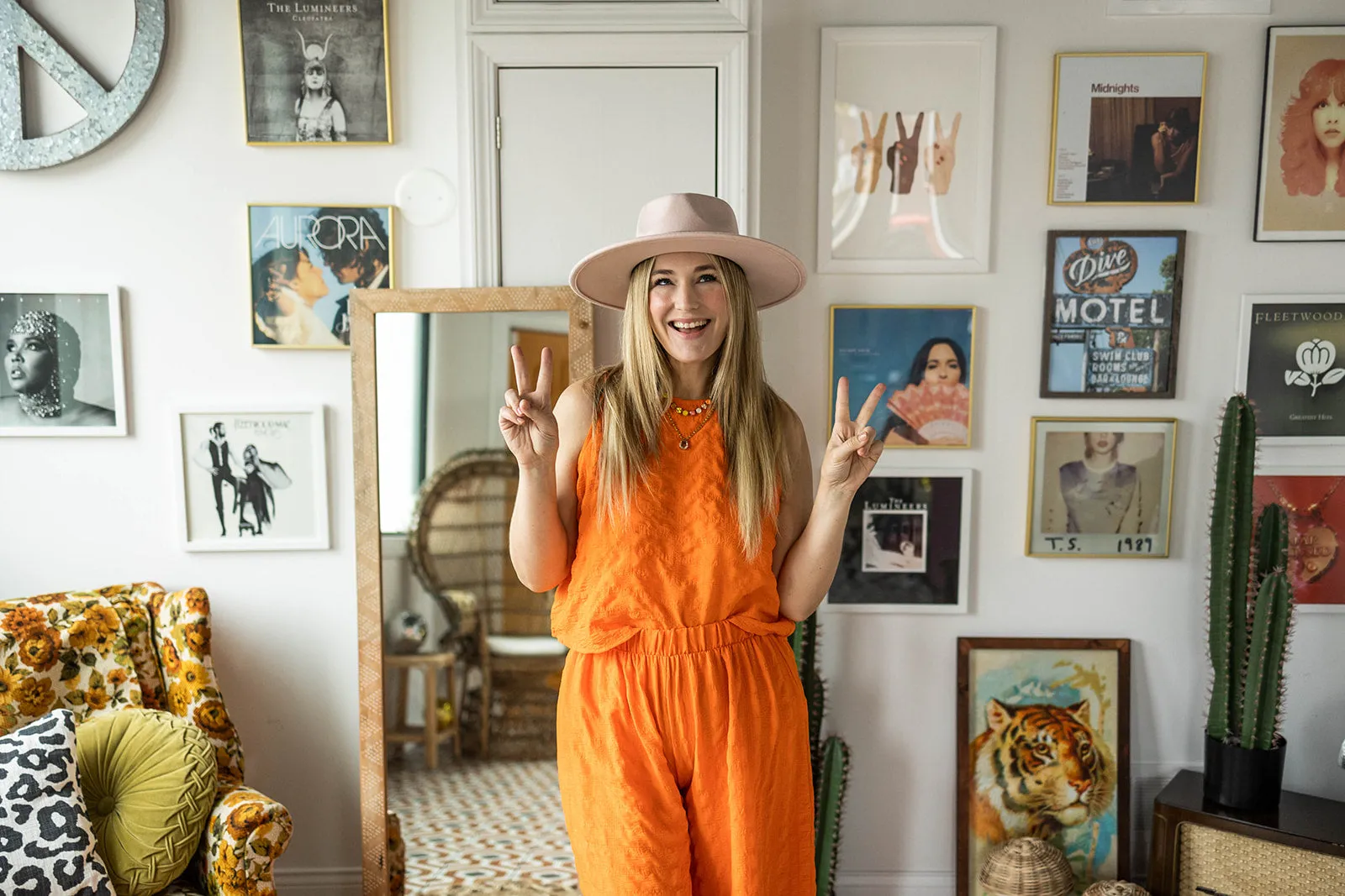 shanaya top in tangerine
