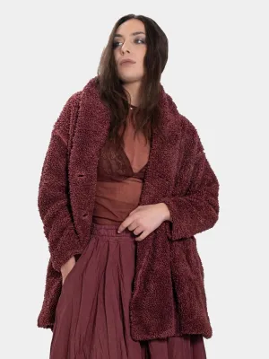 Shawl Collar Teddy Coat