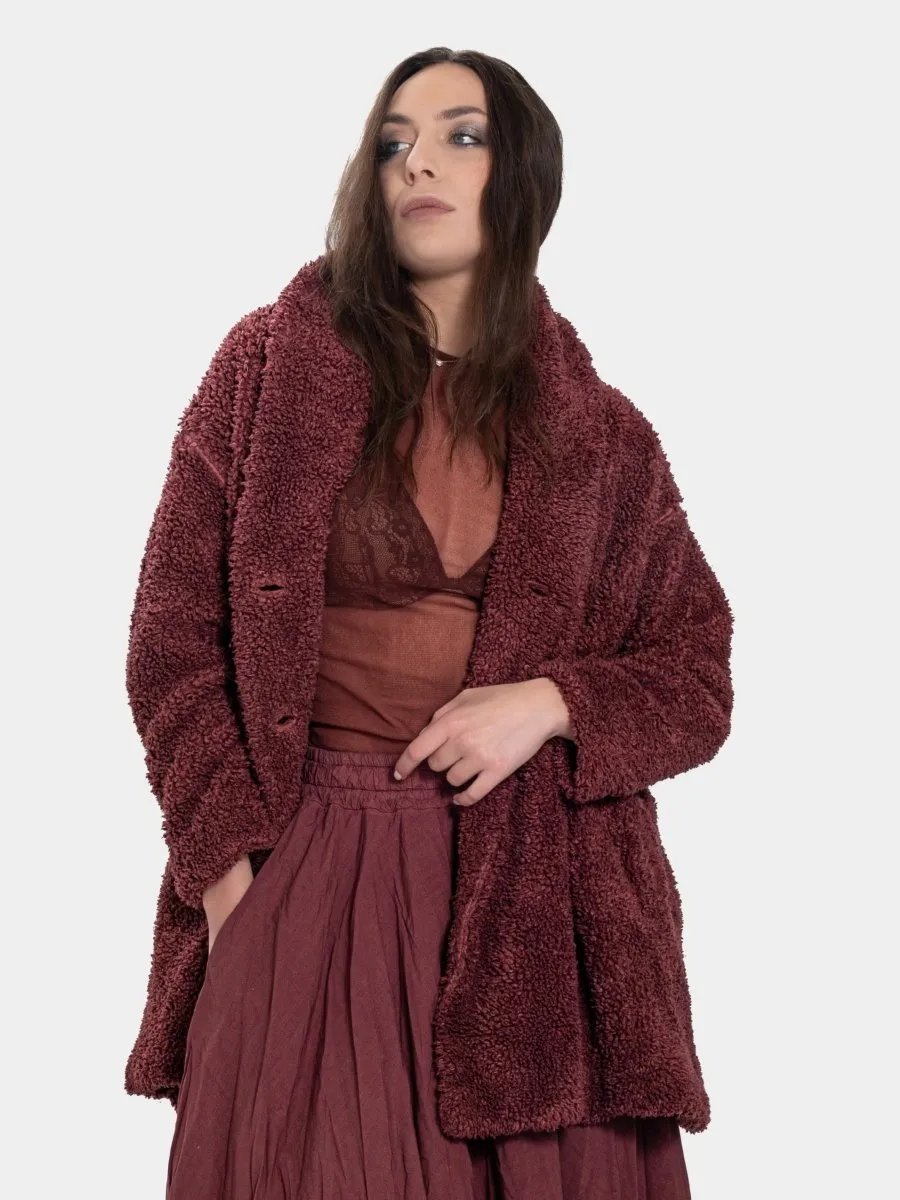 Shawl Collar Teddy Coat