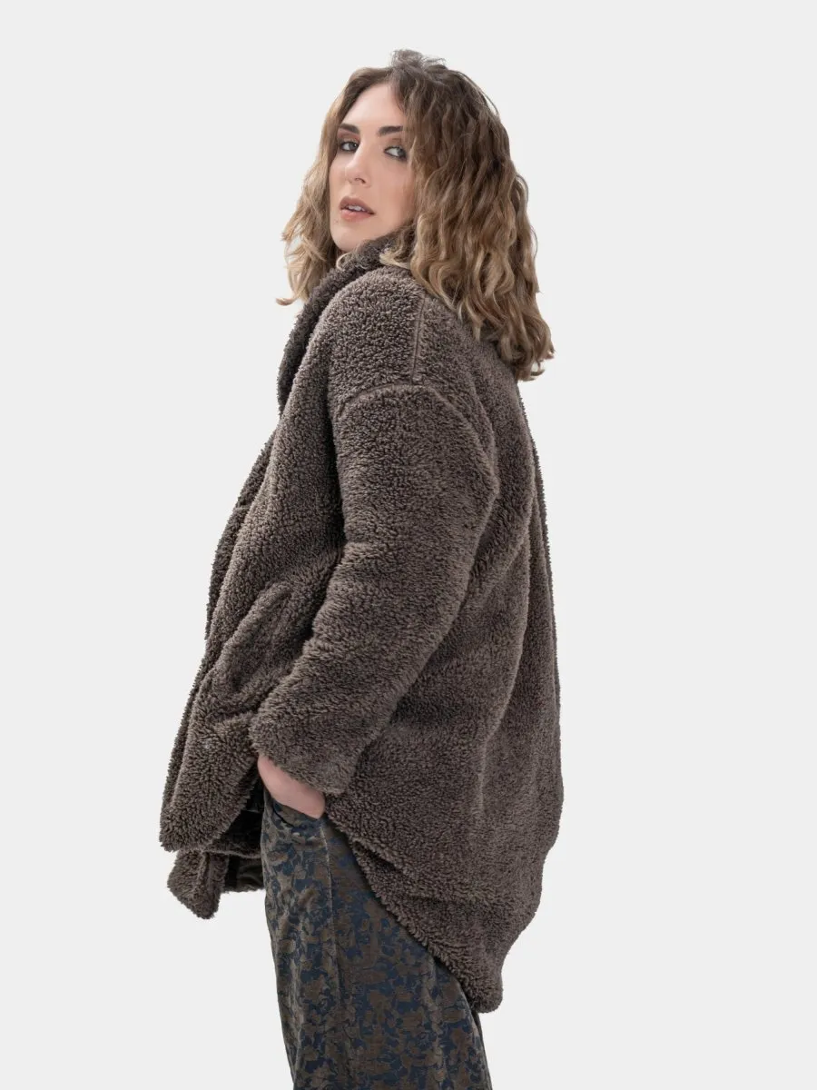 Shawl Collar Teddy Coat