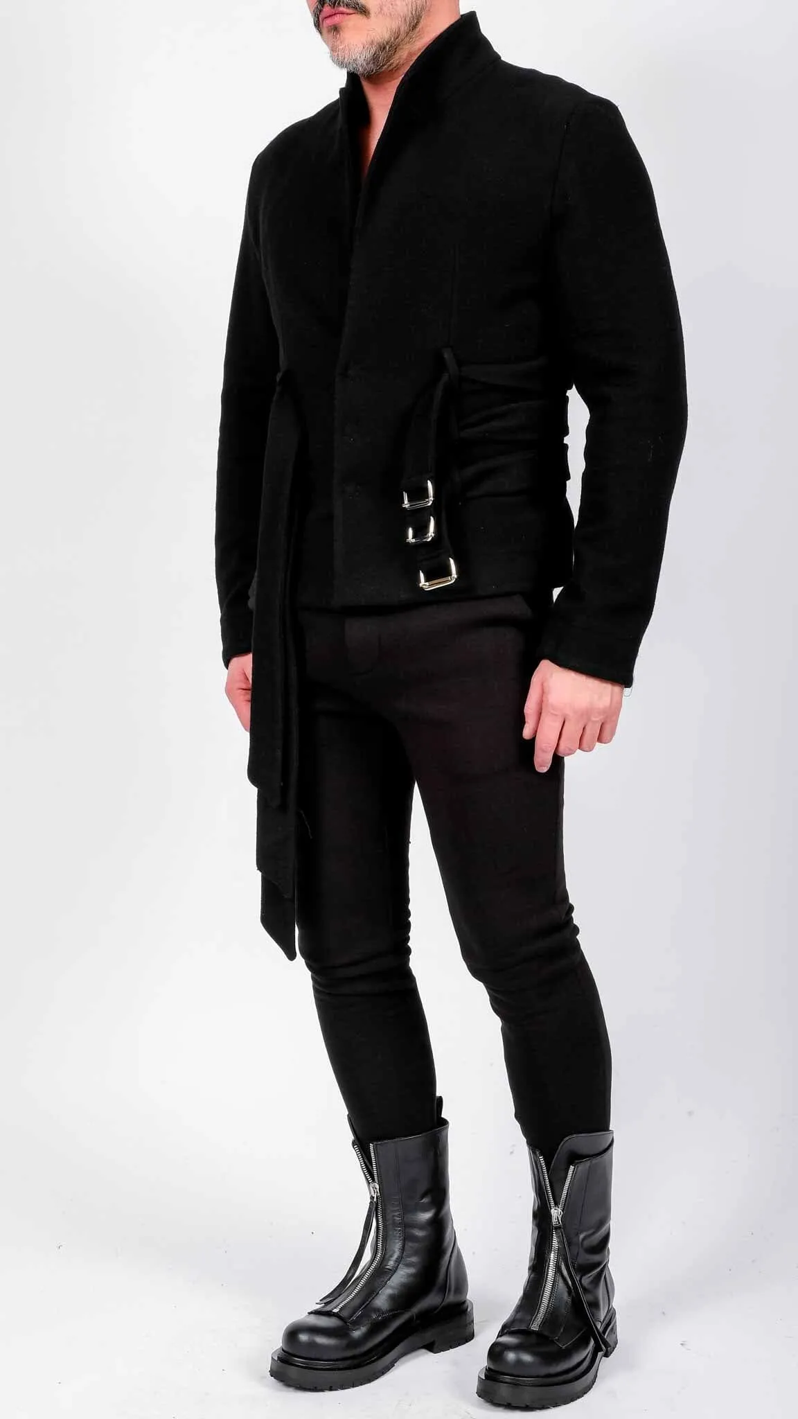 Short Coat with 3 Belts