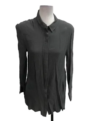 Slate Grey Button Down Top