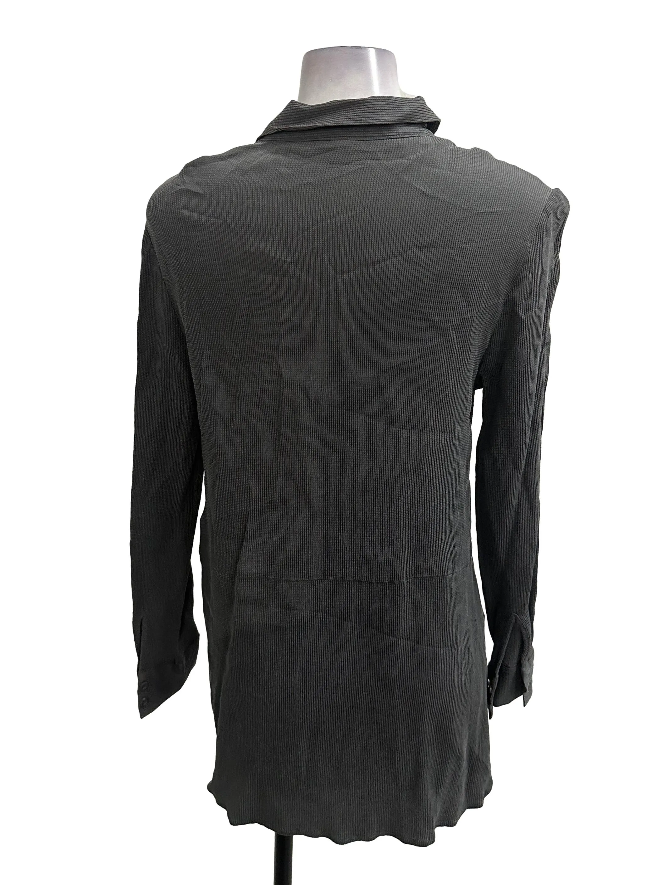 Slate Grey Button Down Top