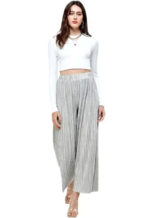 Solid Wide Leg Pants