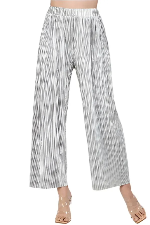 Solid Wide Leg Pants