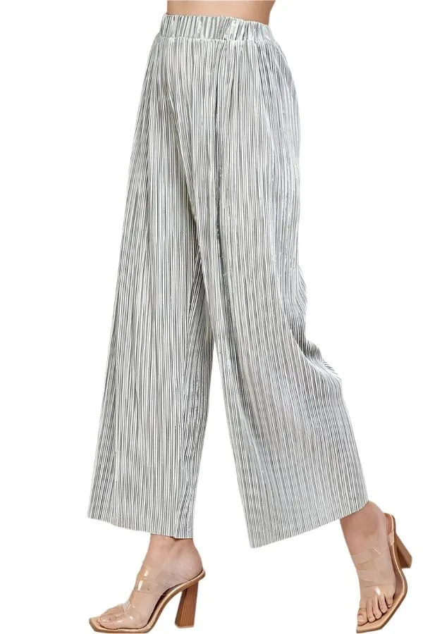 Solid Wide Leg Pants