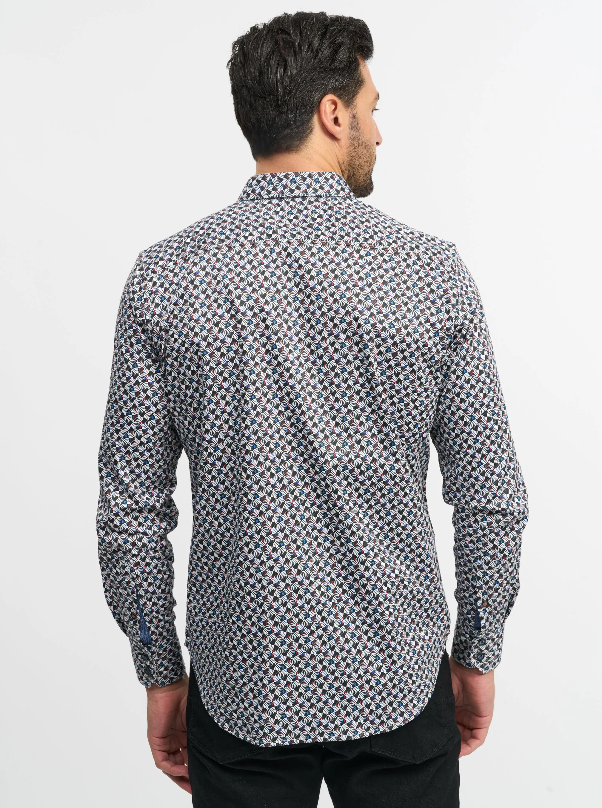 SPUN OUT LONG SLEEVE BUTTON DOWN SHIRT
