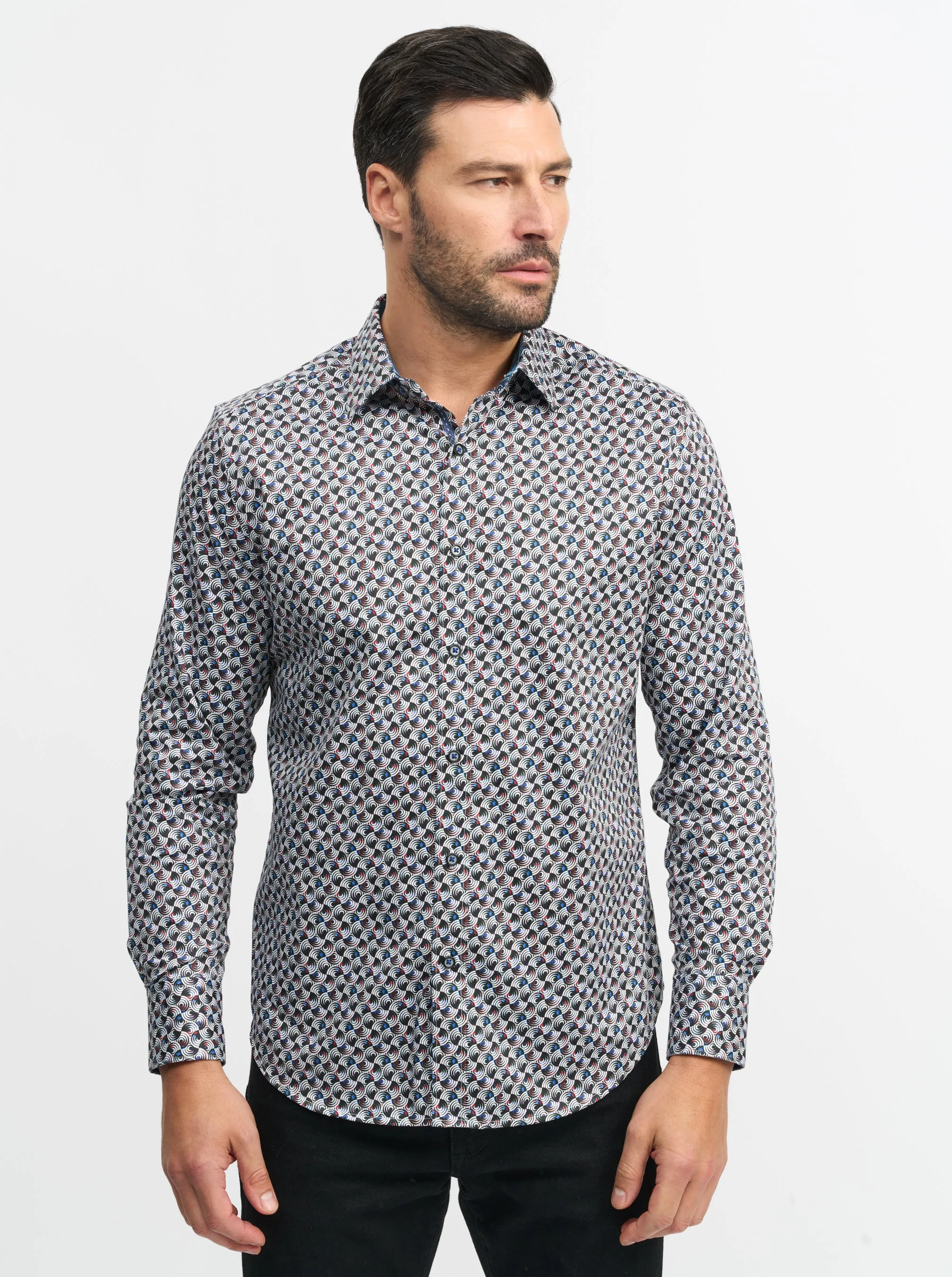 SPUN OUT LONG SLEEVE BUTTON DOWN SHIRT