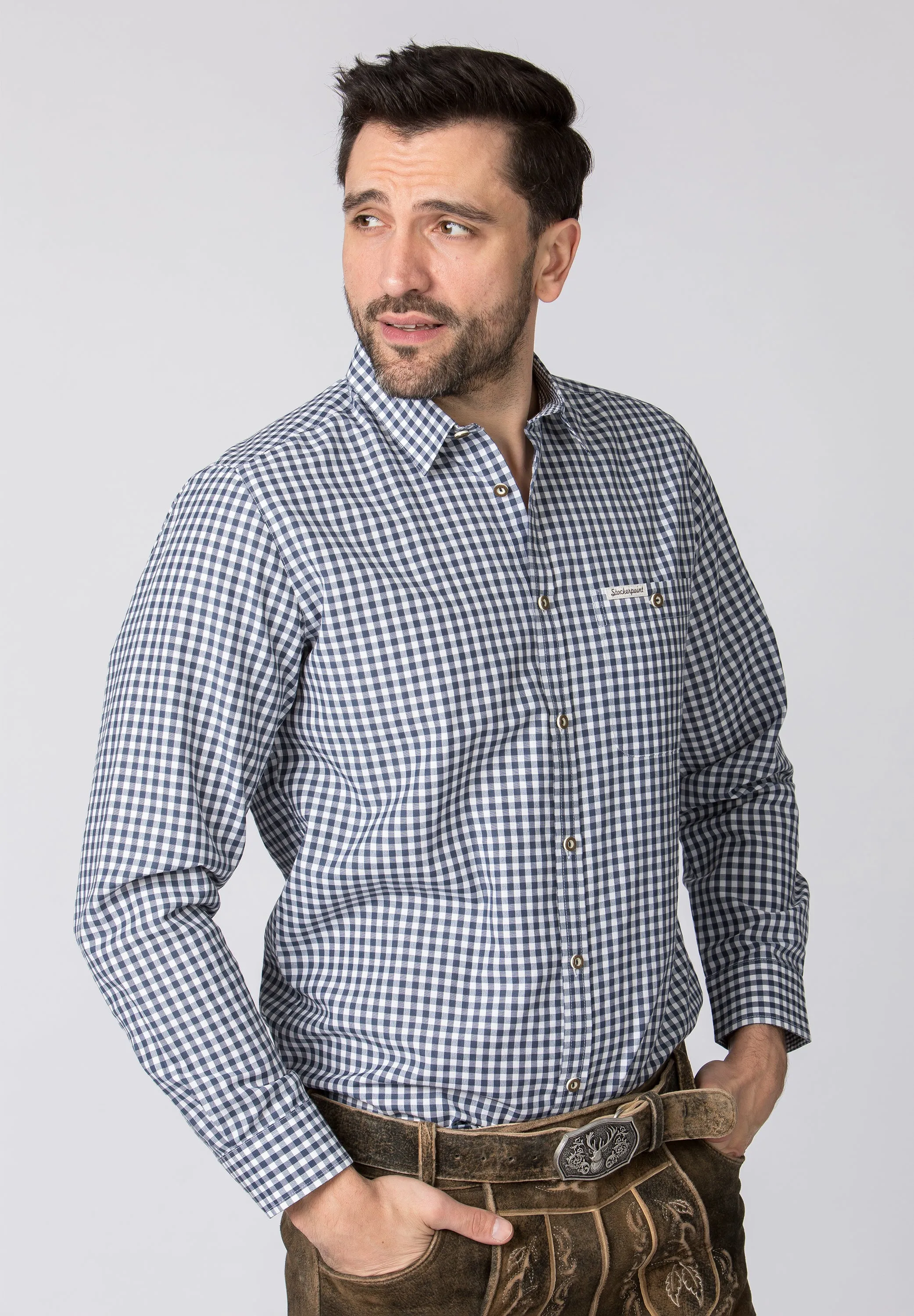 Stockerpoint Traditional Campos3 "navy" Long Sleeve Shirt (discontinued)