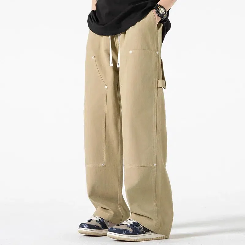 Straight Wide-leg Cargo Jeans