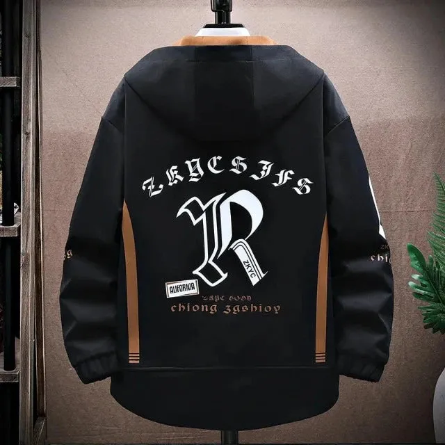 Streetwear for Men hooded coat, breathable textiles sewn into outfits