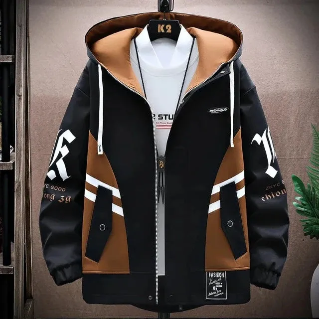 Streetwear for Men hooded coat, breathable textiles sewn into outfits