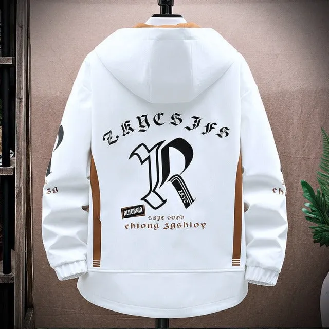 Streetwear for Men hooded coat, breathable textiles sewn into outfits