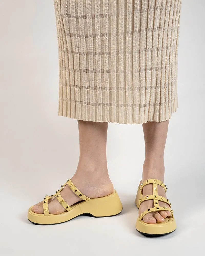 Studded Comfort Dressy Summer Platform Wedge Sandals
