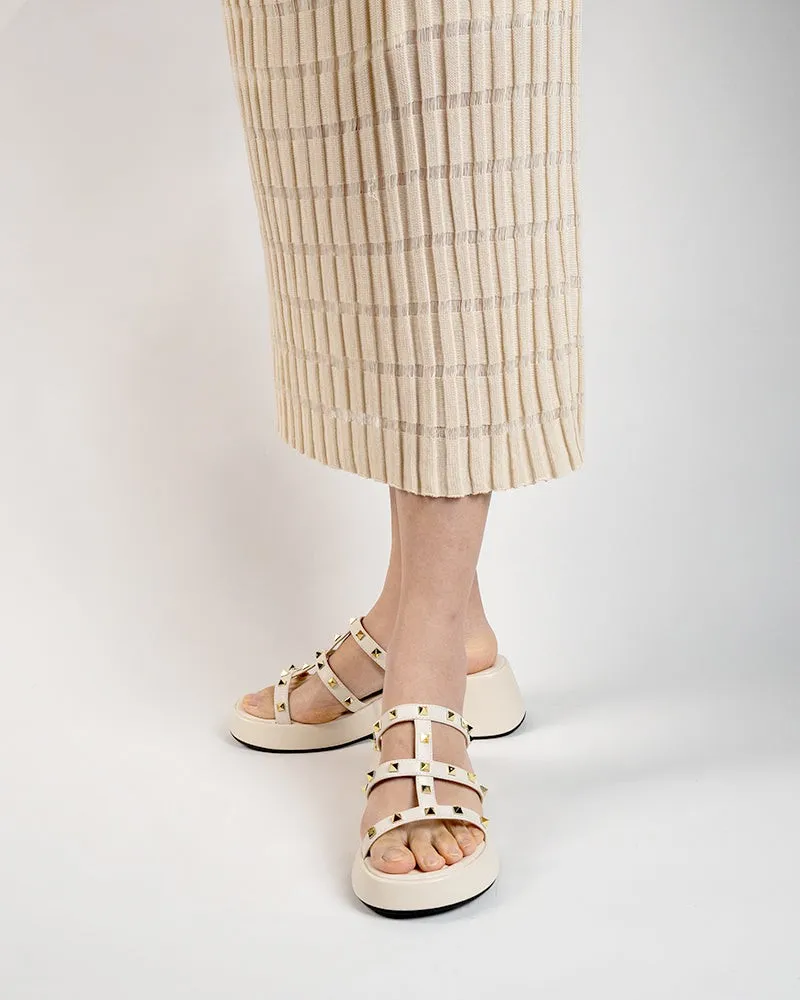 Studded Comfort Dressy Summer Platform Wedge Sandals