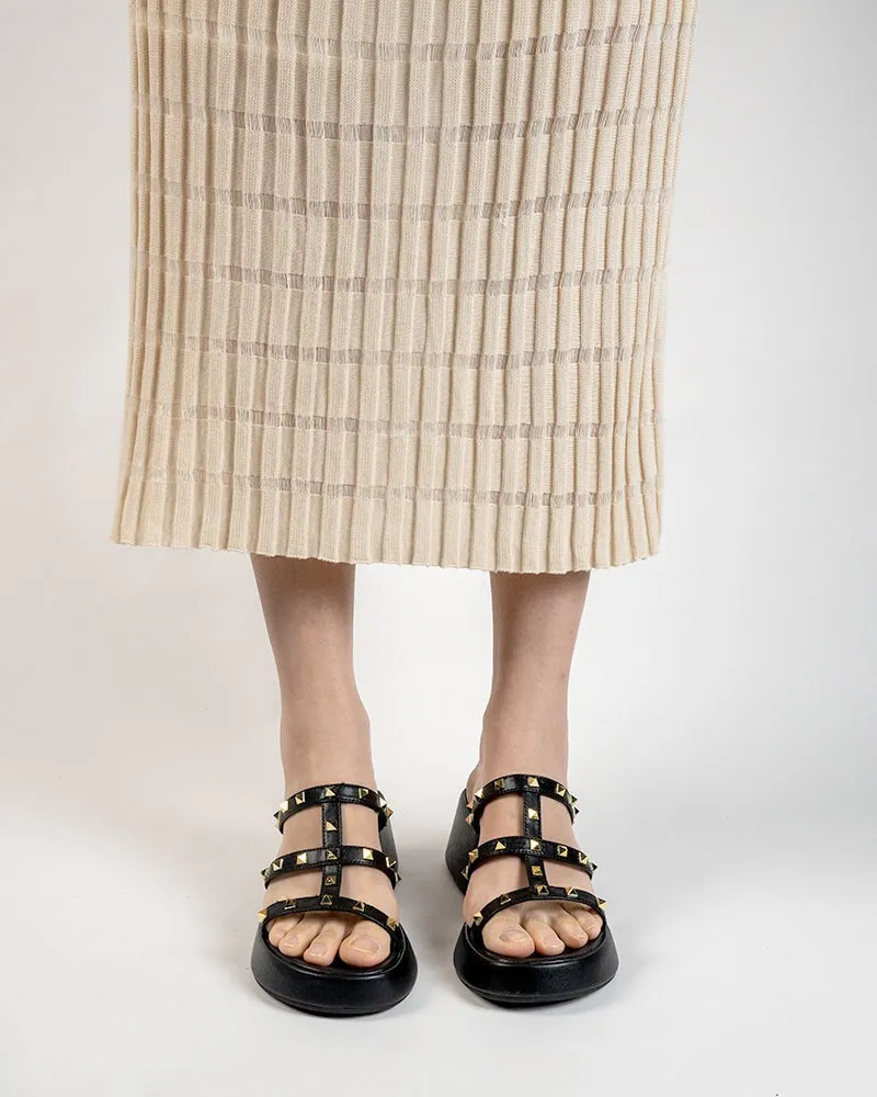 Studded Comfort Dressy Summer Platform Wedge Sandals